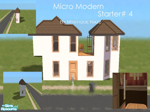 Sims 2 — Micro Modern Starter# 4 by Mystique_Nazz — A micro starter with a modern touch. "Elevators" by Targa