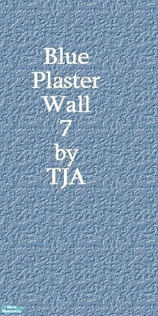 Sims 2 — Blue Plaster Wall 7 by TJA  by TJA — Blue Plaster Wall, 7 of 7