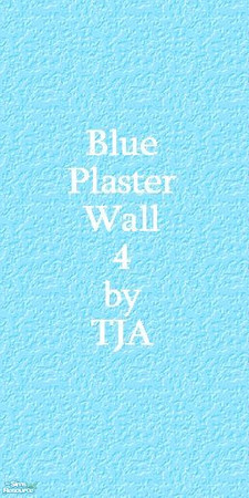 Sims 2 — Blue Plaster Wall 4 by TJA  by TJA — Blue Plaster Wall, 4 of 7