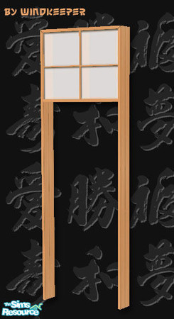Sims 2 — Shoji archway by Windkeeper — Shoji 1-tile archway. Takes all its colors from "Shoji window" file from