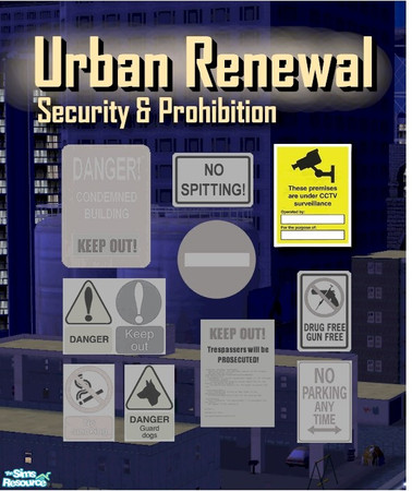 Sims 2 — CCTV Warning Sign by Cyclonesue — A security poster for your lots. TSRAA item.