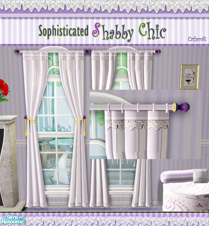 Sims 2 — Sophisticated Shabby Chic Curtain by Cashcraft — 