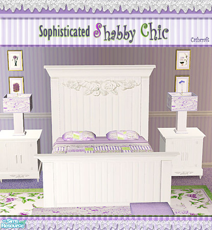 Sims 2 — Sophisticated Shabby Chic Bedframe by Cashcraft — 