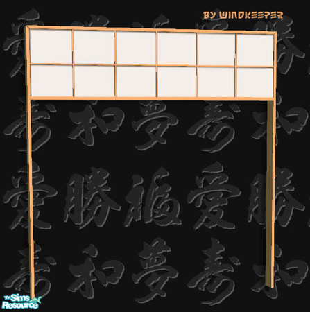 Sims 2 — Shoji 2-tile archway diagonal by Windkeeper — Diagonal version of "Shoji 2-tile archway" from this