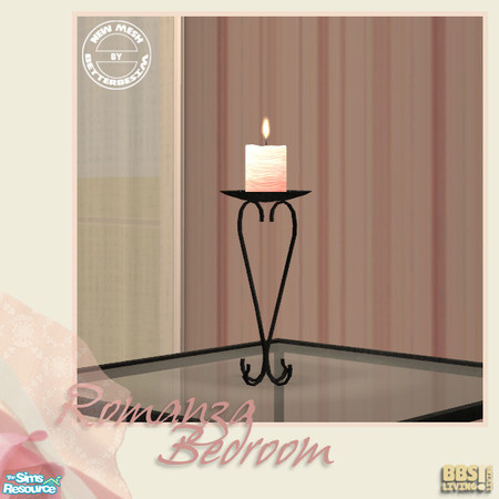 Sims 2 — Romanza Bedroomset - Candleholder by BetterbeSim — Part of a romanticly styled bedroomset, cast-iron mixed with