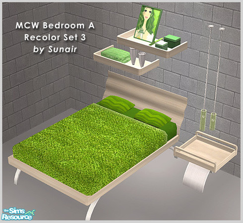 Sims 2 — MCW Bedroom A - Recolor set 3 by Sunair — MCW Bedroom A - Recolor set 3 (nature)