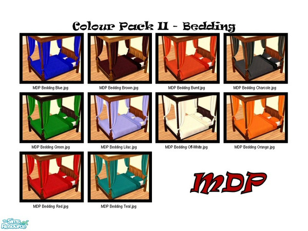 Sims 2 — MDP Colour Pack II Bedding by MelandStv — There are 10 colourful bed covers in this set. They are part of my