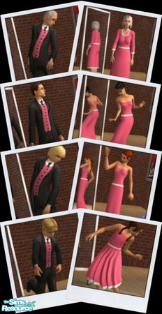 Sims 2 — Wedding Party: Pink by becboobear — Matching dresses and Tux vests for your family's children, teens, adults and