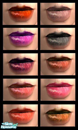 Sims 2 — New Lips For Pale Skins by rythmgitr — Tired of lips that make your pale skins look more dead instead of