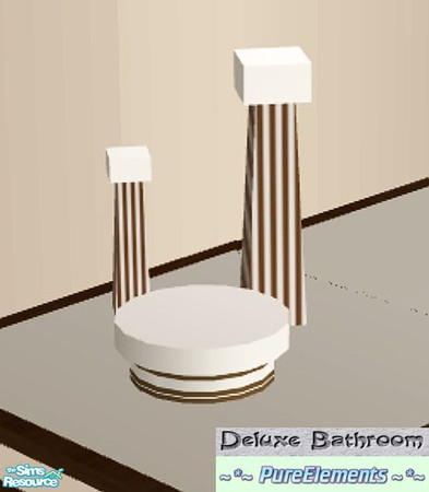 Sims 2 — Deluxe Bathroom - Accessories A by SaeraMaples — A stylish and comfortable bathroom set, in natural dark tones.