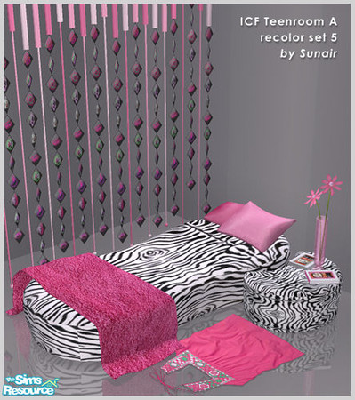 Sims 2 — ICF Teenager Room A - Recolor set 5 by Sunair — ICF Teenager Room A - Recolor set 5 (white)