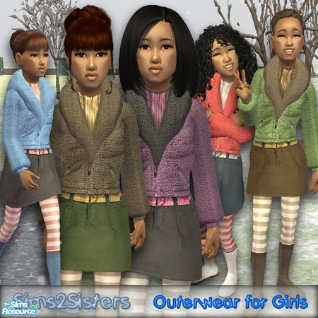 Sims 2 — S2S Collection No.08092007 ChF - Set by sims2sisters — Outerwear for Girls