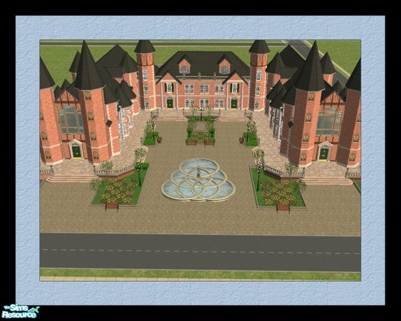 Sims 2 — Oxford by SimSylvia40 — Restaurant, Bibiliothek, Billiardzimmer.