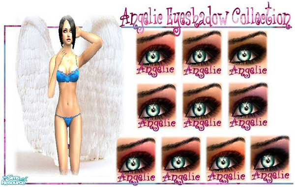 Sims 2 — Angelic Eyeshadow Collection by fortunecookie1 — Is your sim feeling sweet, soft, and angelic? Then this is the