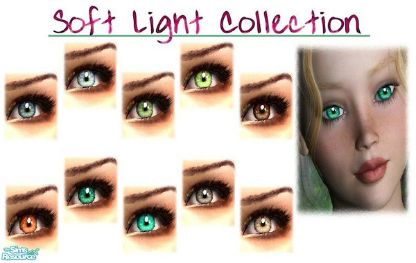 Sims 2 — Soft Light Eye Collection by fortunecookie1 — I decided to move away from the intense colors on these eyes and