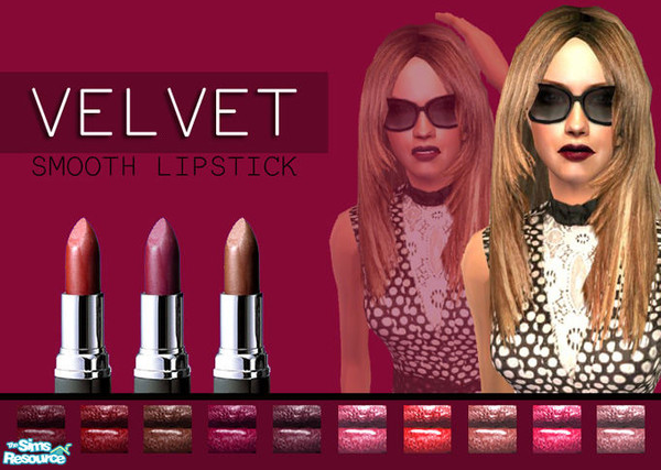 Sims 2 — Velvet Smooth Lipstick by 06bek — Never before seen black pearls create a truly sexy, low-lit effect on lips.