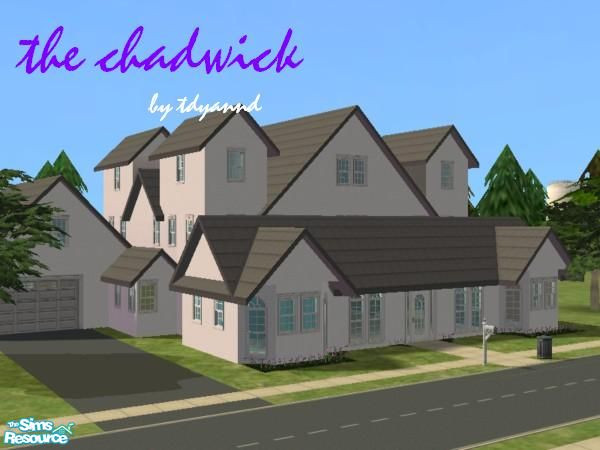 Sims 2 — The Chadwick by tdyannd — A decent sized house on a 3x3 lot. There are two floors and a one car garage. I'm