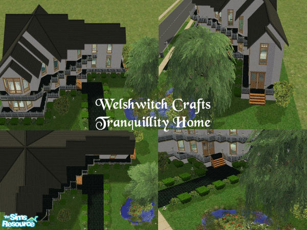 Sims 2 — Tranquillity by WelshWitch — Fabulous victorian home on small plot. Pond with landscaped gardens, 3 bedrooms can