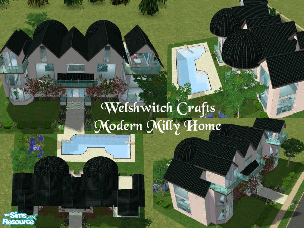 Sims 2 — Modern Milly Home by WelshWitch — Your sim can be a 'Thoroughly Modern Milly' in this spacious home. Light open