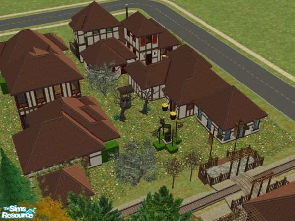 Sims 2 — Hogsmeade Village by Magical Metamorphosis — A smaller version of Harry, Ron and Hermione's favorite place to