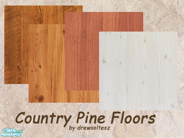 Sims 2 — Country Pine Floors by drewsoltesz — A set of four different shades of pine flooring for your Sims building and