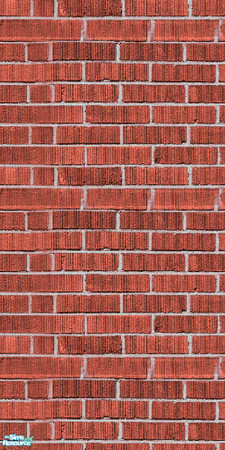Sims 2 — Rugged Red Brick Wall by RyanGatewod — This brick wall will give your home a rugged, yet upscale look.
