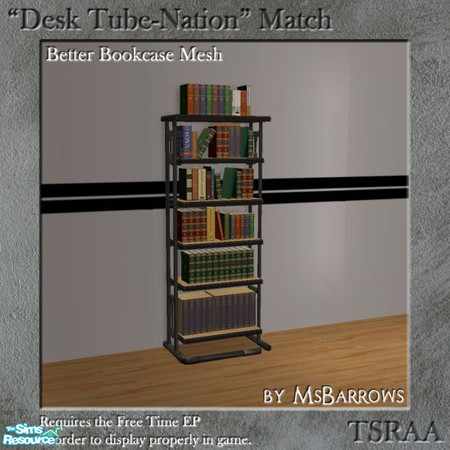 Sims 2 — Desk Tube-Nation Match - Better Bookcase by MsBarrows — A bookcase with expensive books.
