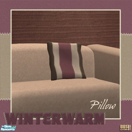 Sims 2 — Winterwarm Living,  Pillow 3  by BetterbeSim — Warm colors, felted materials en a comfortable cozy look. Recolor