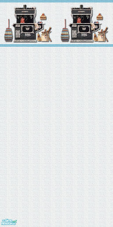 Sims 2 — White Old Fashioned Wallpaper by KalicoKat — This wallpaper adds a nostalgic touch to your sim's kitchen. Goes