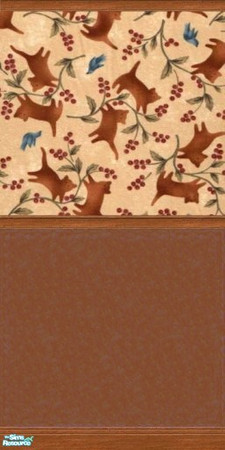 Sims 2 — Grandma Widershins Wall CT1 by galilea — Cats: Charming wallpaper to make your Sims house as cozy as Grandma