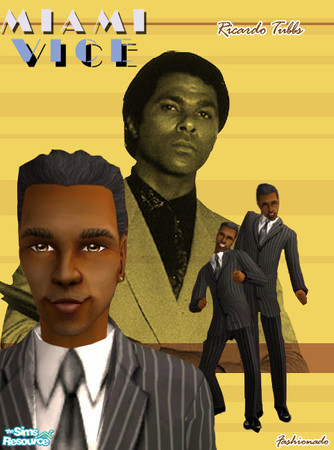 Sims 2 — Ricardo Tubbs by fashionado — Philip Michael Thomas as Miami Vice's Rico Tubbs