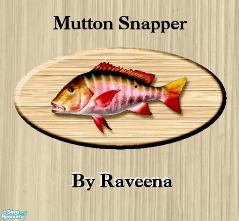 Sims 2 — Mounted Mutton Snapper by Raveena — You will need BitsyBus's 2-tile mesh file for this object to work in the