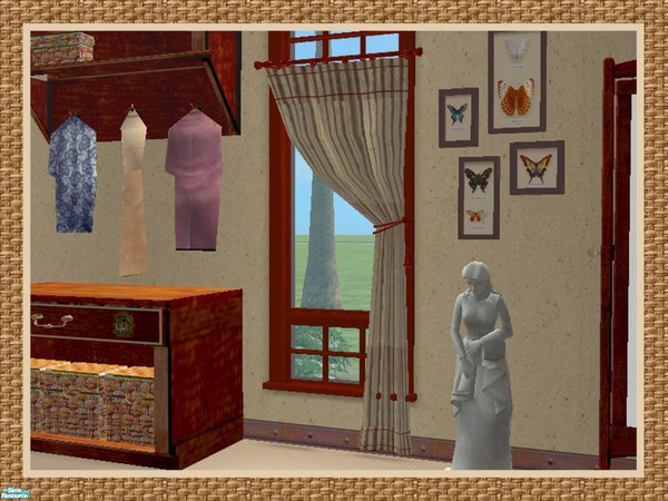 Sims 2 — Bazaar Bedroom Set-Curtain Right Diagona by Dgandy — My Sim went shopping at the Bazaar and look what she found.