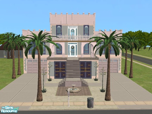 Sims 2 — Castle Villa by c_literati — A spanish style villa for a sim whose home is, well, a castle. ;) No custom