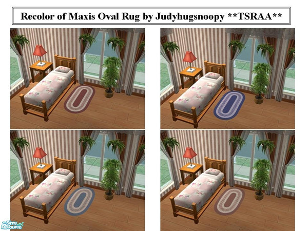 Sims 2 — Judy_OvalRug Set by judyhugsnoopy — Recolor of Maxis "Unbridled Braids" Oval Rug. Hope you like it :D