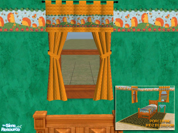 Sims 2 — PORCUPINE CURTAIN by evi — Part of my set