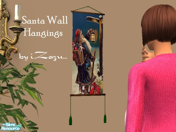 Sims 2 — Santa2 by iZazu — A set of 4 Santa Wall Hangings for you sim homes. Enjoy! by iZazu... ~TSRAA~