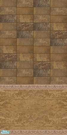 Sims 2 — Mocca Latte Stone Wall by dj_une — 