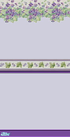 Sims 2 — Lilac Wallpaper by fizz bomb — A Lilac wallpaper with purple borders and moldings part of set with purple carpet