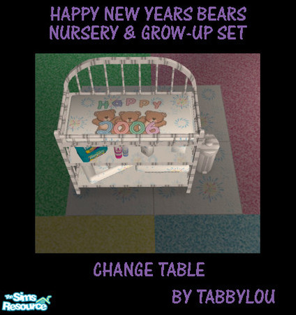 Sims 2 — TL - New Years Bears Change Table by TabbyLou — Bring in the New Year 2006 with your little simmies room