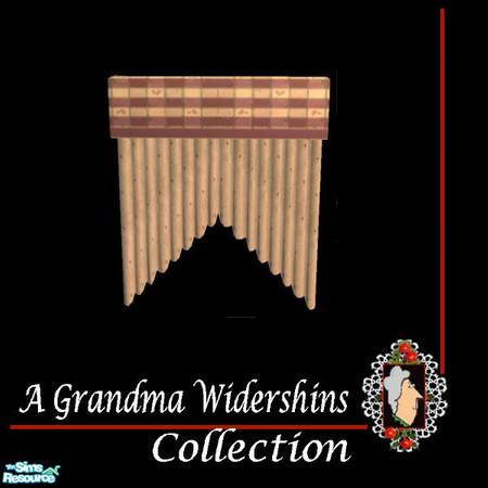 Sims 2 — Grandma Widershins Curtains CH by galilea — Cherries: Charming curtains to make your Sims house as cozy as