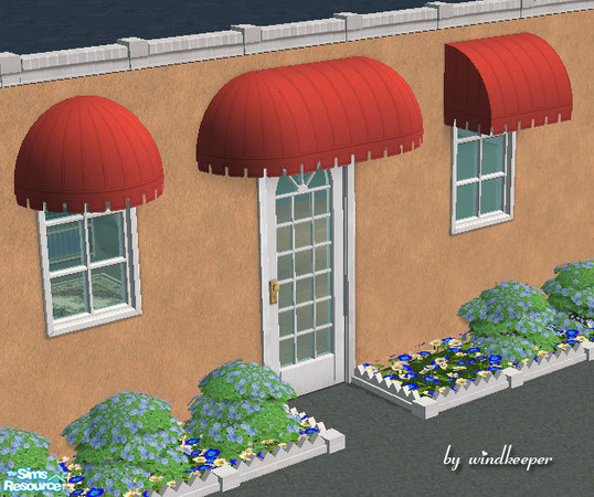 Sims 2 — Window awning - red by Windkeeper — *Jun 17/06 updated to remove shine* Window awning recolor. Will work for all