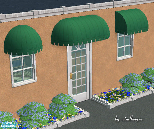 Sims 2 — Window awning - green by Windkeeper — *Jun 17/06 updated to remove shine* Window awning recolor. Will work for