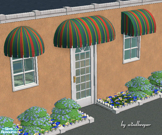 Sims 2 — Window awning - captain stripes by Windkeeper — *Jun 17/06 updated to remove shine* Window awning recolor. Will