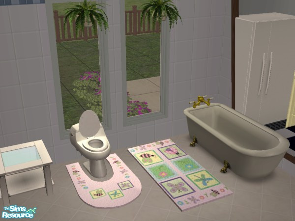 Sims 2 — Judy_2x1_Rug - Pink by judyhugsnoopy — My first bathroom rug recolor set - pink color. Hope you like it :D
