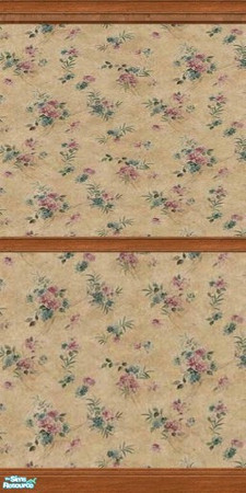 Sims 2 — Grandma Widershins Wall CN1 by galilea — Carnations: Charming wallpaper to make your Sims' house as cozy as