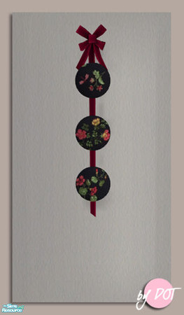 Sims 2 — Hanging Plate Black by DOT — Hanging Plate Black 