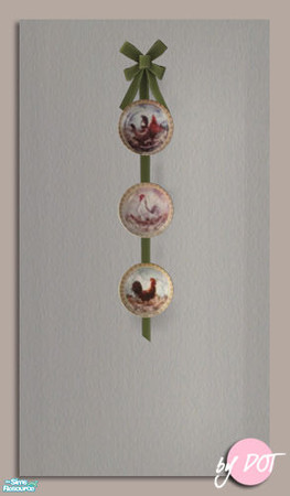 Sims 2 — Hanging Plate MESH by DOT — Hanging Plate MESH Light Up Upper Hutch and matching room set. 3 in-game matching