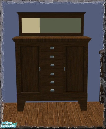 Sims 2 — Loft Collection in Sandalwood - Dresser by Waverly — Urban Updates. Fall to sleep in peace in this New Classic