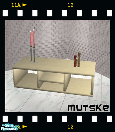 Sims 2 — LEKSVIK Light Slate Blue Coffeetable by Mutske — LEKSVIK Light Slate Blue recolor. You need to have the Mesh